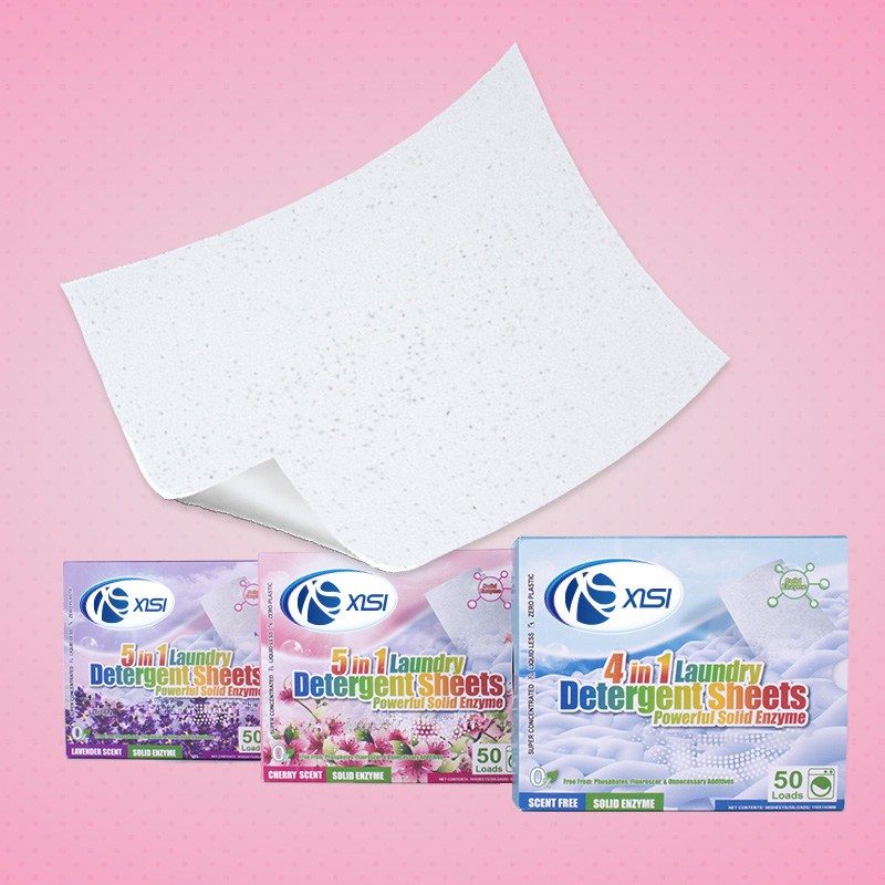 Eco Friendly Good Price Household Washing Laundry Clean Detergent Sheets Laundry Tablets