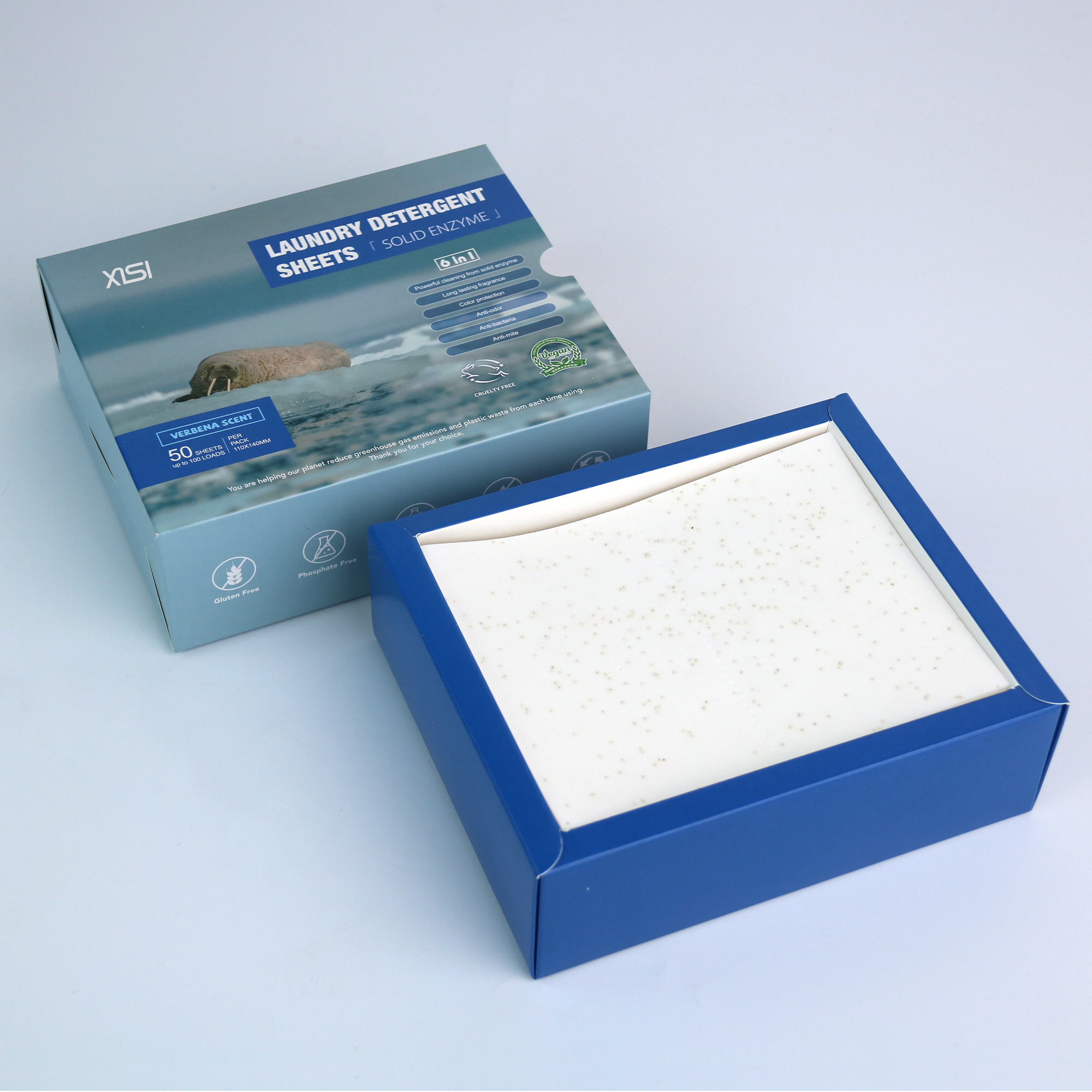 Customizable Eco-Friendly Laundry Detergent Sheet Popular Sale Product for Deep Cleaning Power Strips with Fragrance