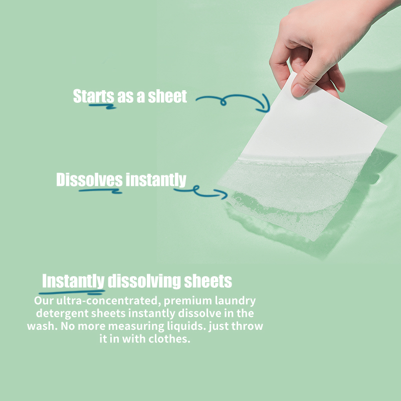OEM Eco Friendly Soap Washing Fragrance Laundry Detergent Sheets Biodegradable