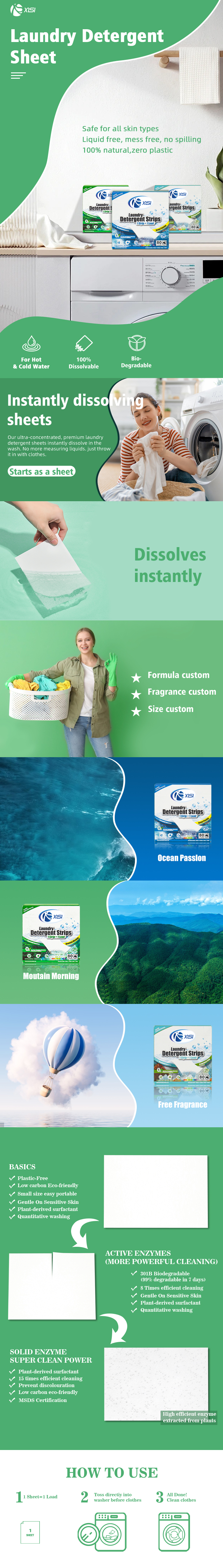 Laundry Detergent Sheet