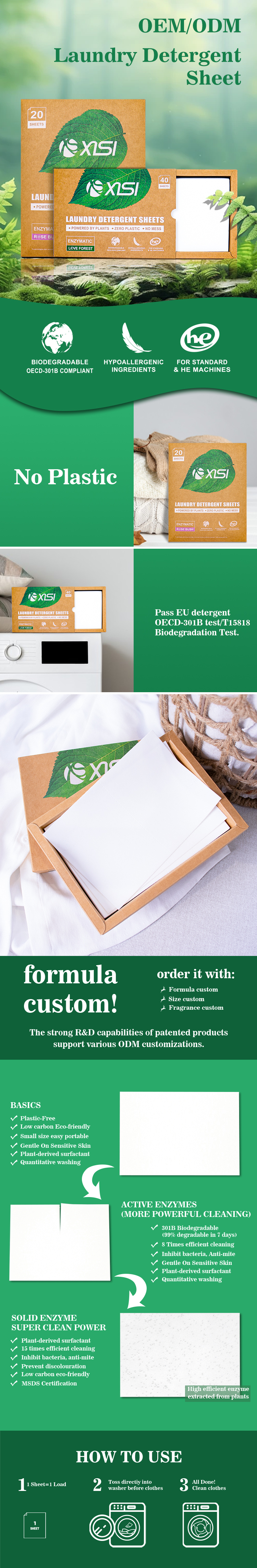 XISI Laundry Detergent Sheets
