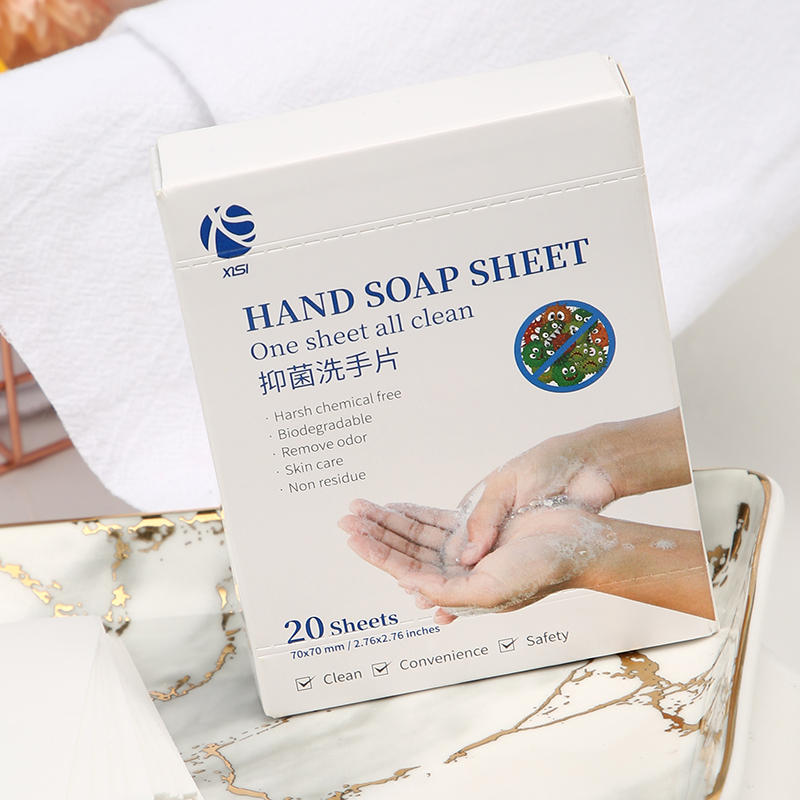 Wholesale Family Good Quality Anti-bacterial Easy To Carry Lasting Fragrance Hand Soap Sheets Travel