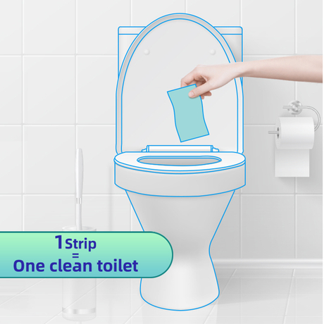 Toilet Bowl Cleaning Sheet Septic Safe Bathroom Cleaning Fresh Scent Strips