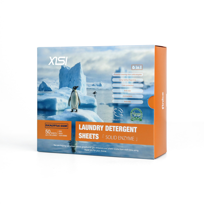 FINICE Custom Logo Super Concentrated Laundry Detergent Sheets Strong Stain Eco Friendly Laundry Strips Tablet