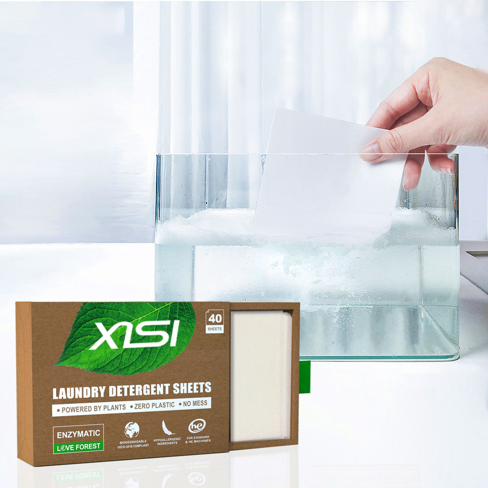 Laundry Sheets Eco Friendly Biodegradable Laundry Detergent Strips Clean Concentrated Laundry Sheets