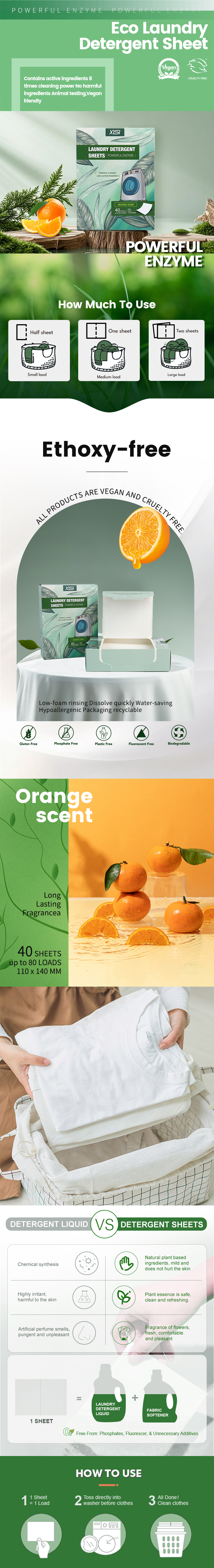 XISI Laundry Detergent Sheets